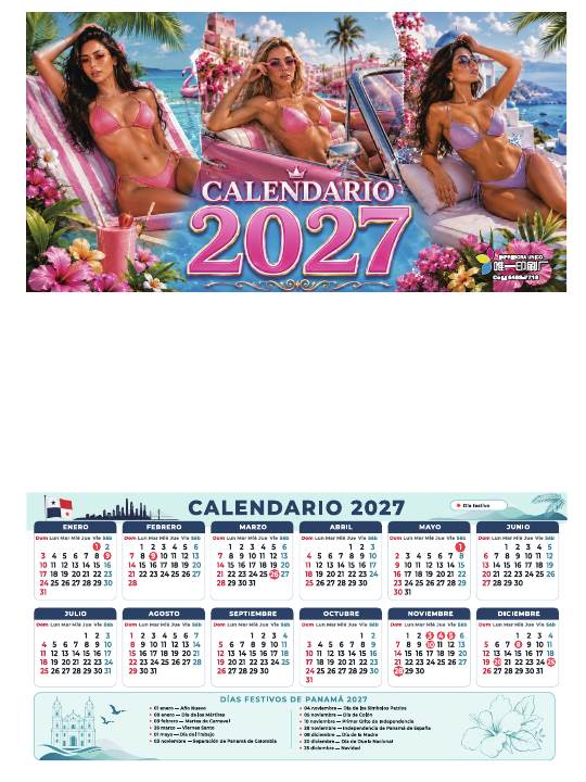 2027 日历：Mujer · 人物